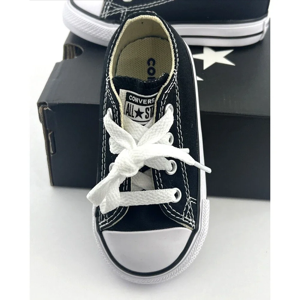 Converse Chuck Taylor All Star Infant Toddler Black Low Top Shoes US 6 NIB 7J235